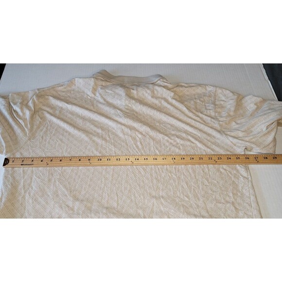 Red Macaw Mens Polo Shirt 3XLT Beige Patterned Short Sleeve - Picture 6 of 12